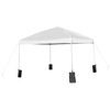 Flash Furniture White Pop Up Canopy Tent and Bi-Fold Table Set JJ-GZ10PKG183Z-WH-GG